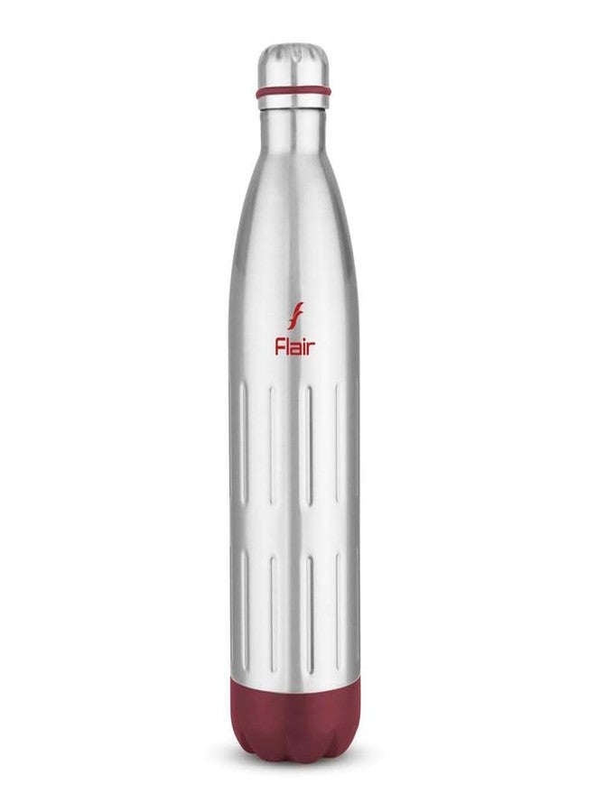Flair Ivy Insulated Steel Bottle | Upto 24 Hours Hot & Cold | Leakproof, BPA-Free, Tough & Durable, Copper Coated-Double Walled, Rust Free Water Bottle (750 ml,Red) - Image 1